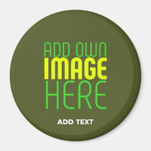 AIMANT MODERNE ÉDITABLE ARMÉE VERT IMAGE MODÈLE TEXTE