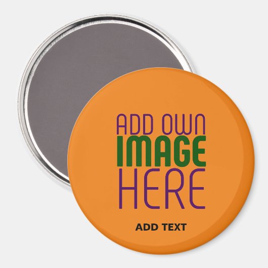 AIMANT MODERNE ÉDITABLE DARK ORANGE MODÈLE TEXTE D'IMAGE (Recto/Verso)