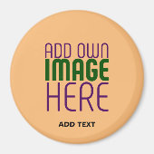 AIMANT MODERNE ÉDITABLE PEACH ORANGE IMAGE MODÈLE TEXTE (Devant)