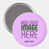 AIMANT MODERNE ÉDITABLE SIMPLE MAUVE IMAGE MODÈLE TEXTE (Recto/Verso)
