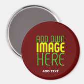 AIMANT MODERNE ÉDITABLE SIMPLE OXBLOOD IMAGE MODÈLE TEXTE (Recto/Verso)