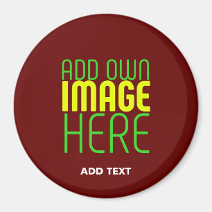 AIMANT MODERNE ÉDITABLE SIMPLE OXBLOOD IMAGE MODÈLE TEXTE