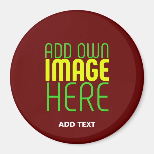 AIMANT MODERNE ÉDITABLE SIMPLE OXBLOOD IMAGE MODÈLE TEXTE (Devant)