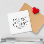 Aimant Moderne Élégant amour et Merci Calligraphie Script<br><div class="desc">Moderne Elegant Love and Thanks Calligraphie Script aimant</div>