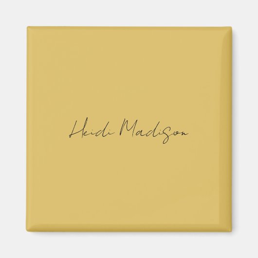 Aimant Moderne Elégant Plaque Simple Couleur Or Calligrap (Devant)