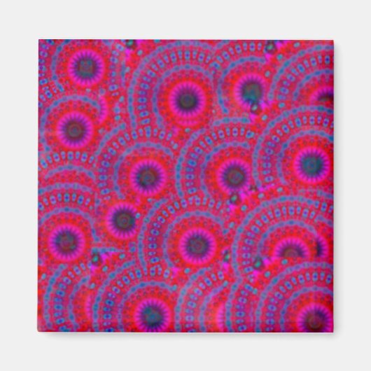 AIMANT MODERNE MANDALA ROSE COULEUR ROSE (Devant)