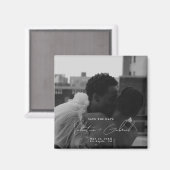 Aimant Moderne minimal Enregistrer la date de l'aimant d' (Recto/Verso)