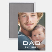 Aimant Moderne papa est année fête des pères nouvelle pho (Recto/Verso)