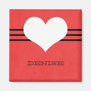 Aimant moderne rouge de coeur