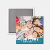 Aimant Moderne Simple Chic Moderne Famille Vacances Photo (Recto/Verso)