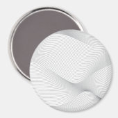 Aimant Moderne, simple, cool, abstrait motif d'onde de mo (Recto/Verso)