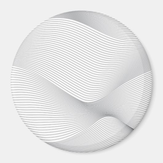 Aimant Moderne, simple, cool, abstrait motif d'onde de mo (Devant)