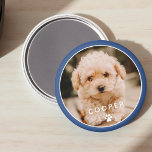 Aimant Moderne Simple Jouer Élégant Chic Paw Pet Photo<br><div class="desc">Ce design simple et classique est composé de typographie sans serif et d'ajouter une photo personnalisée de votre animal de compagnie.</div>