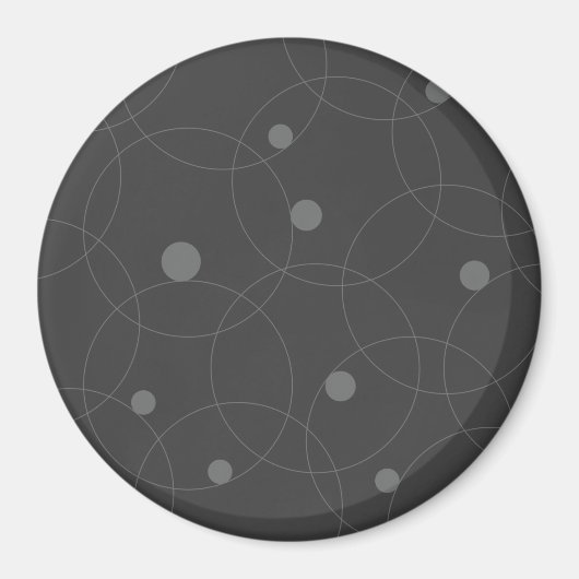 Aimant Moderne, simple, ludique, amusant motif de cercles (Devant)