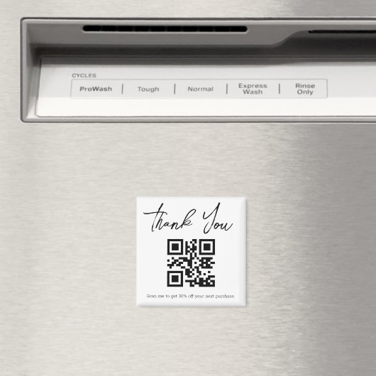 Aimant moderne simple merci business qr code (In Situ (Lave-vaisselle))