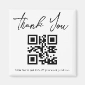 Aimant moderne simple merci business qr code (Devant)