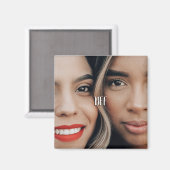 Aimant Moderne Simple Photo BFF Partout (Recto/Verso)