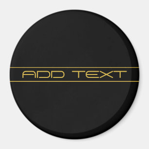 Aimant Moderne texte doré élégant et rayures modifiables