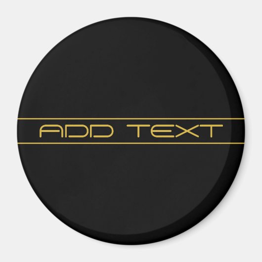 Aimant Moderne texte doré élégant et rayures modifiables (Devant)
