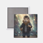 Aimant Mohawk Capybara Rockstar, (Recto/Verso)