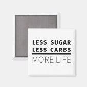 Aimant Moins De Sucre, Moins De Carbes... Plus de vie (Recto/Verso)