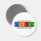 Aimant Moins De Travail Et Plus De Badminton (Recto/Verso)