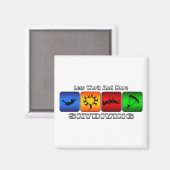 Aimant Moins De Travail Et Plus De Skydive (Recto/Verso)