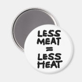 Aimant Moins de viande = moins de chaleur (Recto/Verso)