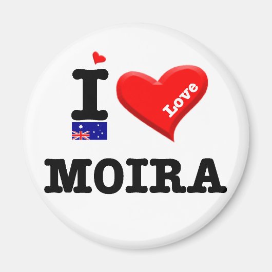 Aimant MOIRA - I Love (Devant)