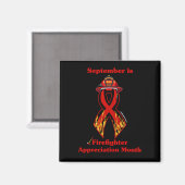Aimant Mois d'appréciation des pompiers (Recto/Verso)