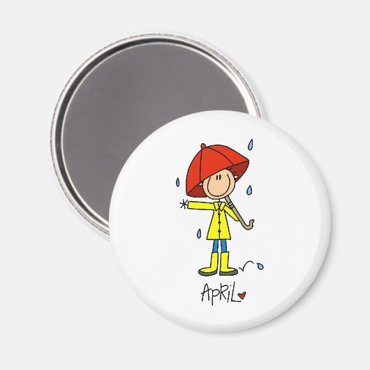 Aimant Mois d'avril (Recto/Verso)