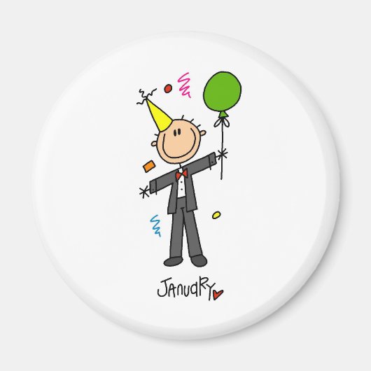 Aimant Mois de janvier (Devant)