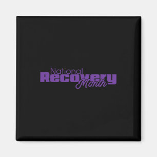 Aimant Mois de la récupération nationale - Logo violet