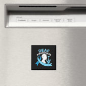 Aimant Mois de la sensibilisation aux sourds Bleu Ruban A (In Situ (Lave-vaisselle))