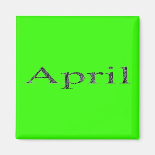 Aimant Mois de l'année - Avril (Devant)