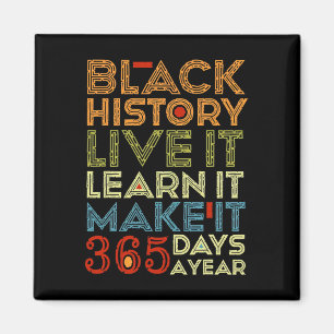 Aimant Mois de l'histoire des Noirs 2024 Vivez-le Apprene