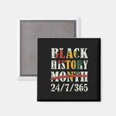 Aimant Mois de l'histoire des Noirs 247365 Avec drapeau d (Recto/Verso)