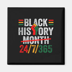 Aimant Mois de l'histoire des Noirs 24 7 365 Fistes Afric