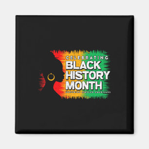 Aimant Mois de l'histoire des Noirs Afro Africain-América