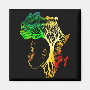 Aimant Mois de l'histoire des Noirs Ancêtres Afro-América