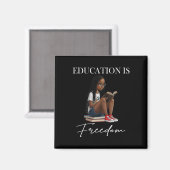 Aimant Mois de l'histoire des Noirs Éducation est la libe (Recto/Verso)