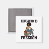 Aimant Mois de l'histoire des Noirs Éducation est la libe (Recto/Verso)