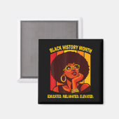 Aimant mois de l'histoire des Noirs éduqué mélané élevé (Recto/Verso)