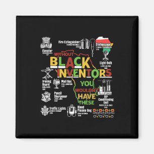 Aimant Mois de l'histoire des Noirs Femmes Hommes Afro-Am