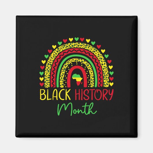 Aimant Mois de l'histoire des Noirs Léopard Arc-en-ciel A (Devant)