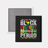 Aimant Mois de l'histoire des Noirs Période Afro-Américai (Recto/Verso)