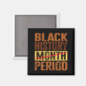 Aimant Mois de l'histoire des Noirs Période Mélanine Afro (Recto/Verso)