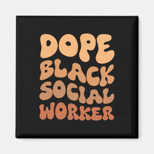 Aimant Mois de l'histoire des Noirs Travailleur social no