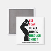 Aimant MOIS DE L'HISTOIRE NOIRE DE Christian (Recto/Verso)