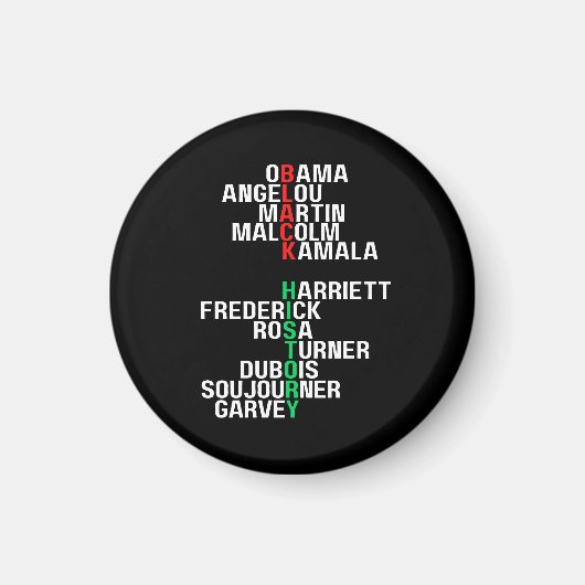 Aimant Mois de l'histoire noire Melanin King Reine Sista  (Devant)